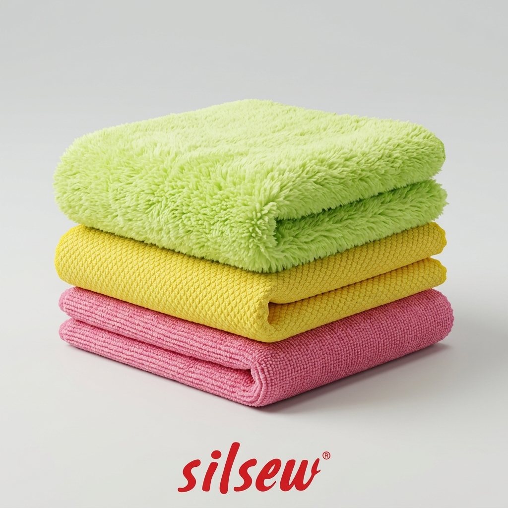 Silpek 3’lü Mikrofiber Karma Temizlik Bezi Seti – Havlu, Cam ve Genel Temizlik Bezleri